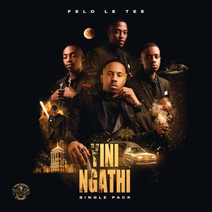 Felo Le Tee – Yini Ngathi (Live) album cover featuring men in suits.
