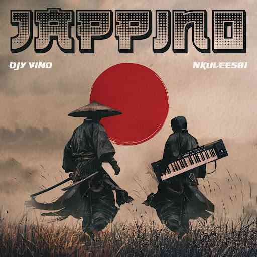unnamed-16.jpg Two figures in traditional attire grace the scene, one wielding a keytar under a striking red sun. The text "Jappino EP" stands proudly alongside the names "DJY Vino" and "Nkulee501," capturing the essence of their collaboration.