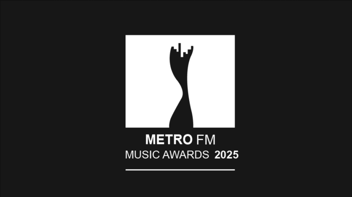 sol-assets.png Black and white logo for the METRO FM Music Awards 2025, featuring a stylized trophy silhouette inside a square above the event name and year, celebrating winners and excellence in music.